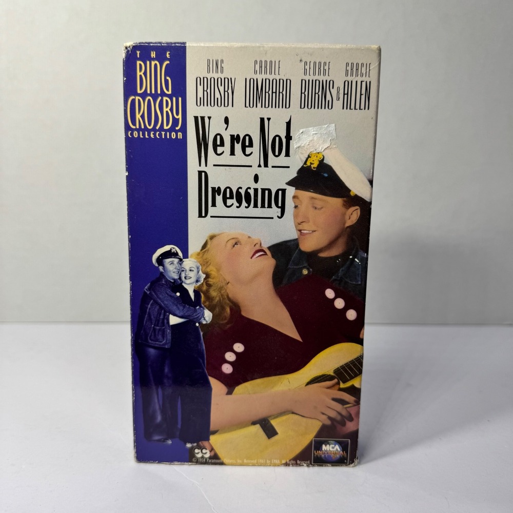 We're Not Dressing (1931) VHS 1994 Bing Crosby Carole‎ Lombard MCA Universal VTG